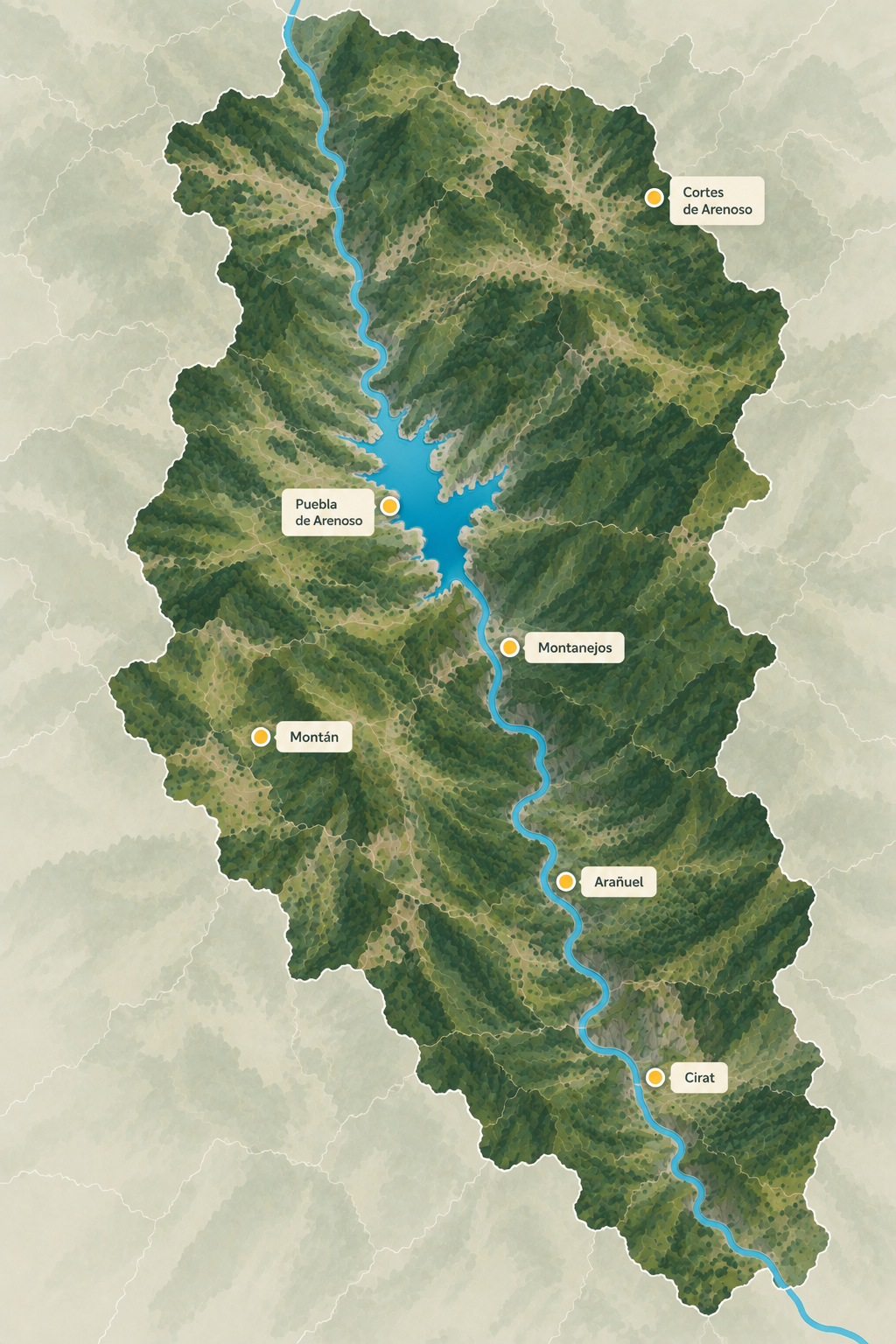 mapa mancomunidad rio mijares
